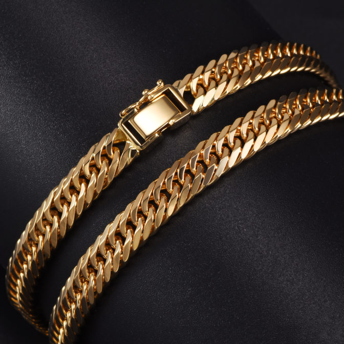 K18 喜平ネックレス 8面トリプル Vカット ダブル 100g 60cm