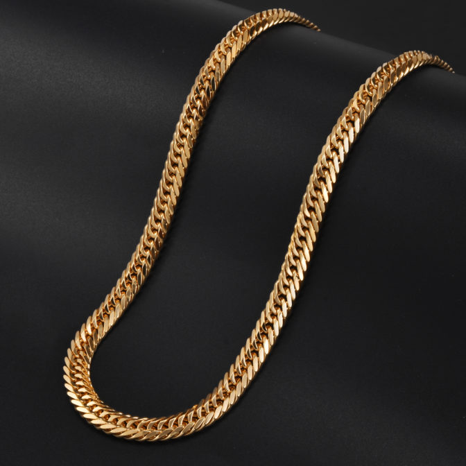 K18 喜平ネックレス 8面トリプル Vカット ダブル 100g 60cm