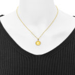 K24 純金 コインペンダント パンプ エンジェル 1/25oz シンプルフレーム