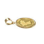 24 純金 コインペンダント パンプ エンジェル 1/25oz シンプルフレーム