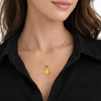 K24 純金 コインペンンダント ウルフ 1/25oz シンプルフレーム