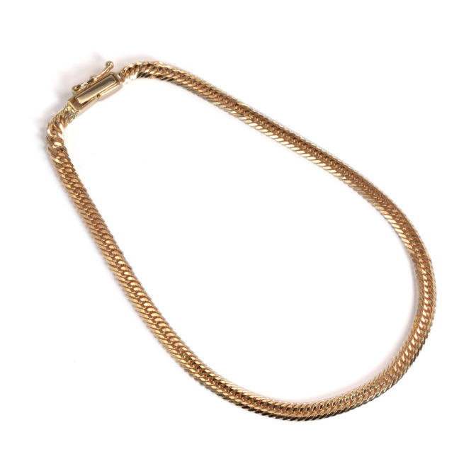 K18 18金 喜平ブレスレット 12面トリプル 5g 19cm 3.1mm幅 中折れ