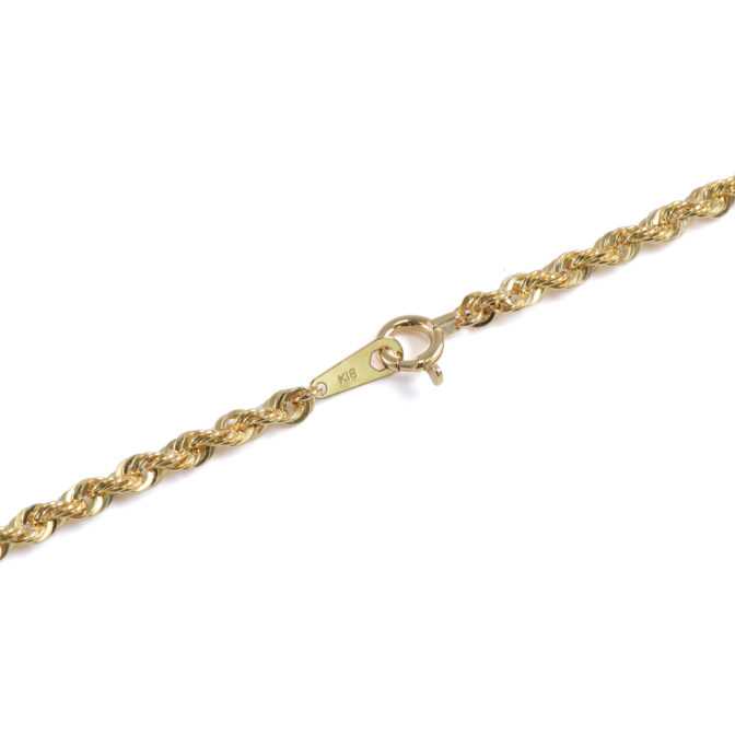 K18 ロープネックレス 2.6mm幅