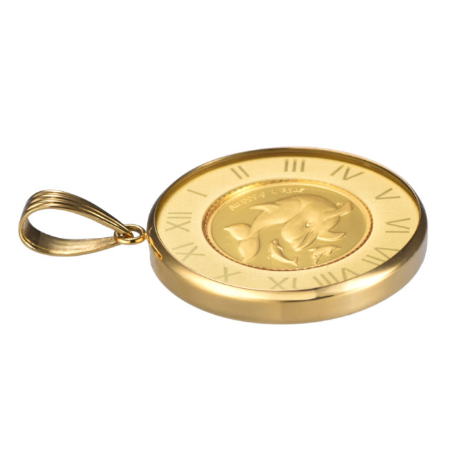 K24 ソロモンイルカ コインペンダント