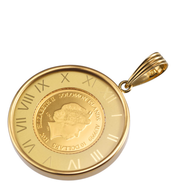 K24 ソロモンイルカ コインペンダント