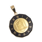 K24 純金 コインペンダント クラウン 1/25oz 時計ブラック