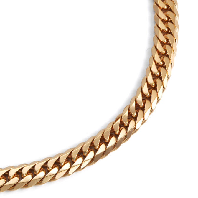 K18 18金 喜平ネックレス 6面ダブル 80g 50cm 7.5mm幅 中折れ