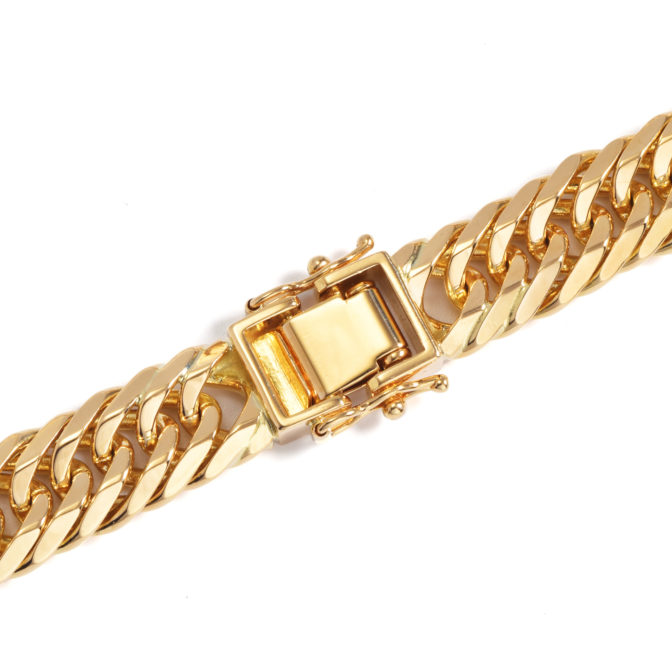 K18 喜平ネックレス 8面Vカット トリプル 150g 60cm