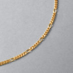 K18 フィガロブレスレット 2.1mm幅