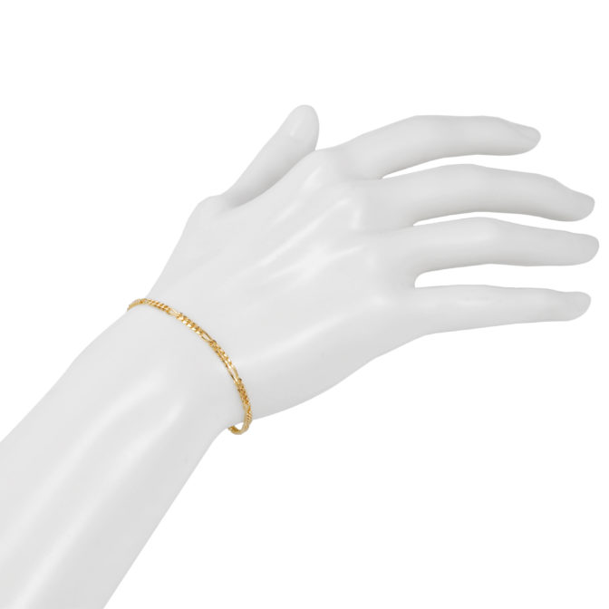 K18 フィガロブレスレット 2.1mm幅