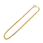 K18 18金 ロープ アンクレット 2.1mm幅