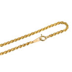 K18 18金 ロープ アンクレット 2.1mm幅