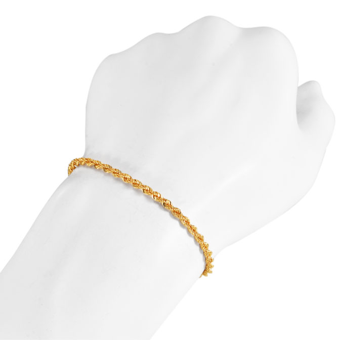 K18 ロープブレスレット 3mm幅