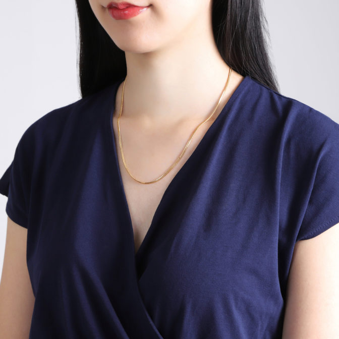 K18 喜平ネックレス 6面カット ダブル 10g 50cm 引輪