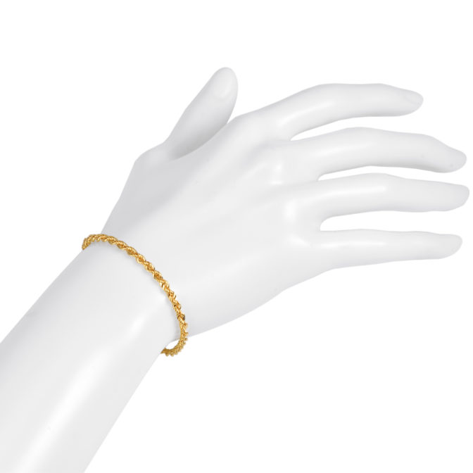 K18 ロープブレスレット 2.6mm幅