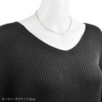 K18 ペーパークリップ ネックレス 2.7mm幅