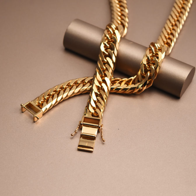 K18 喜平ネックレス 8面トリプル フラットカット 300g 60cm