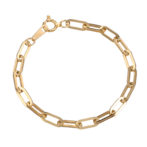 K18 ペーパクリップ ブレスレット アンクレット 4.3mm幅