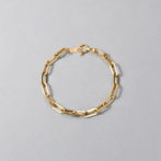 K18 ペーパクリップ ブレスレット アンクレット 4.3mm幅