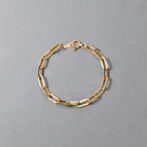 K18 ペーパクリップ ブレスレット アンクレット 4.3mm幅