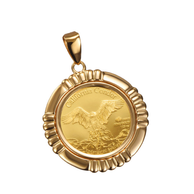 K24 ウルフ コインペンダント