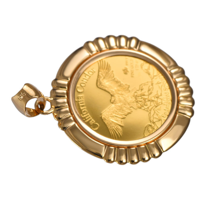 K24 ウルフ コインペンダント