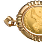 K24 ウルフ コインペンダント