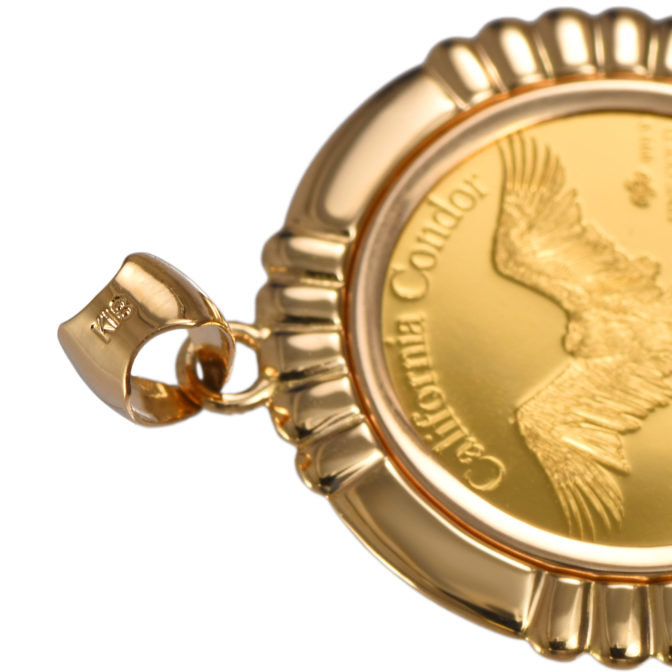 K24 ウルフ コインペンダント