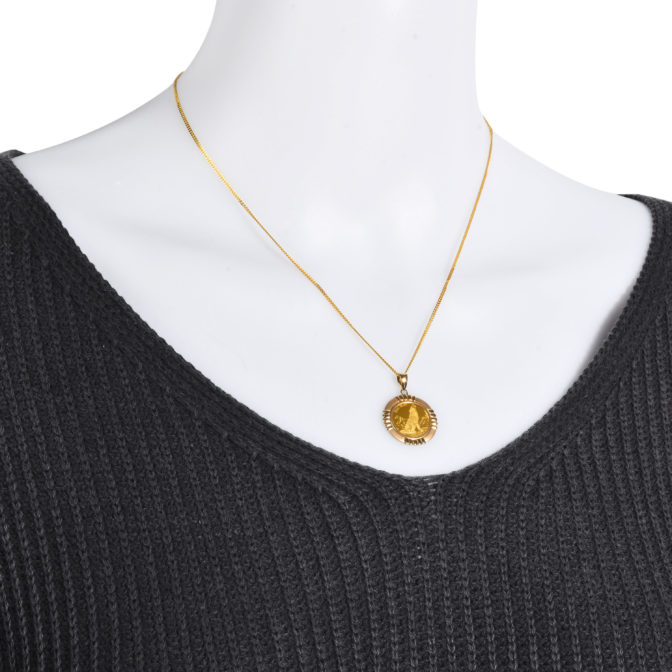 K24 ウルフ コインペンダント