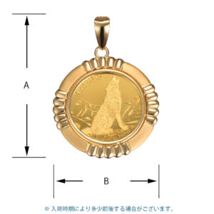 K24 ウルフ コインペンダント