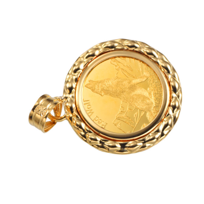 K24 ウルフ コインペンダント