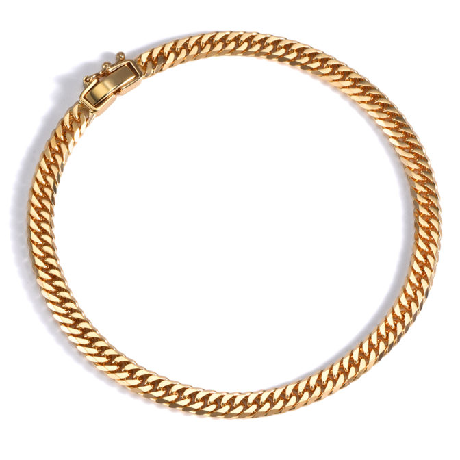 K18 18金 喜平ブレスレット 6面ダブル 10g 18cm 4.2ｍｍ幅 中折れ