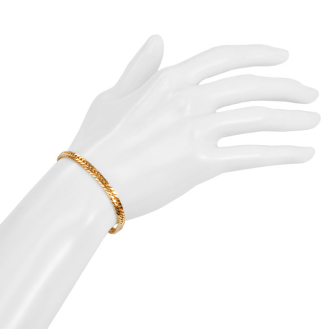 K18 喜平ブレスレット 6面カット ダブル 10g 18cm