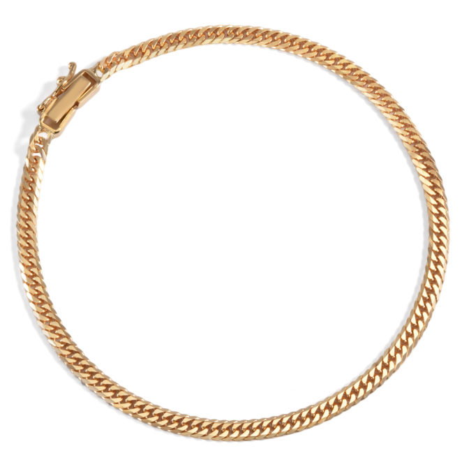 K18 18金 喜平ブレスレット 6面ダブル 5g 18cm 2.9mm幅 中折れ