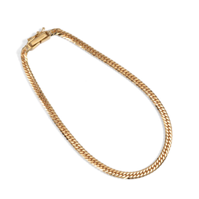 K18 喜平ブレスレット 6面カット ダブル 5g 18cm