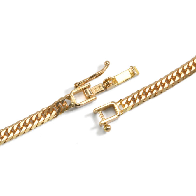 K18 喜平ブレスレット 6面カット ダブル 5g 18cm