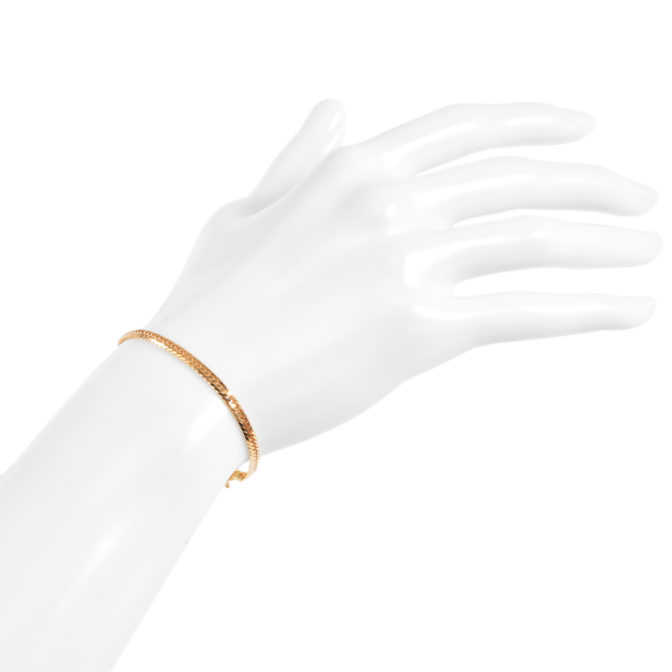 K18 喜平ブレスレット 6面カット ダブル 5g 18cm