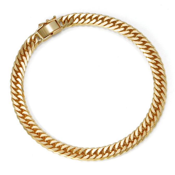 K18 18金 喜平ブレスレット 6面ダブル 20g 20cm 5.7mm幅 中折れ