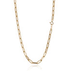 K18 ペーパクリップ ネックレス 4.3mm幅