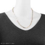 K18 ペーパクリップ ネックレス 4.3mm幅