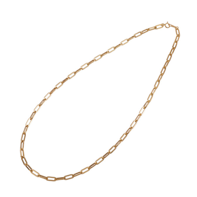 K18 ペーパクリップ ネックレス 4.3mm幅