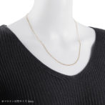 K18 喜平ネックレス 2面カットシングル 1.3mm幅 中空