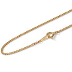 K18 喜平ネックレス 2面カットシングル 1.3mm幅 中空