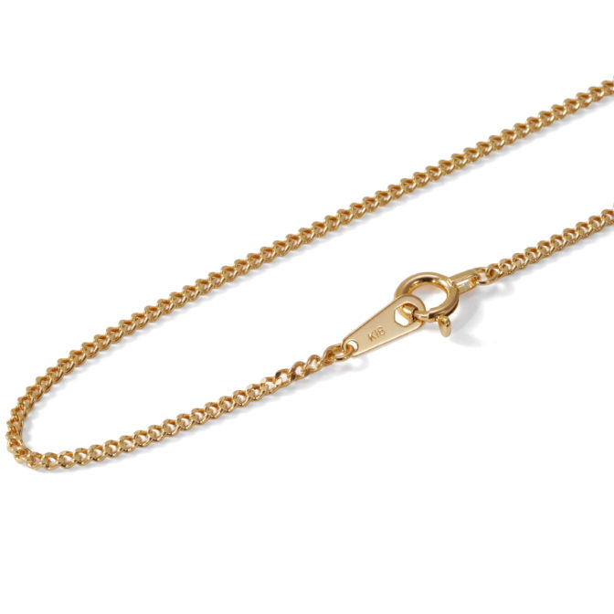 K18 喜平ネックレス 2面カットシングル 1.3mm幅 中空