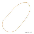 K18 喜平ネックレス 2面カットシングル 1.3mm幅 中空