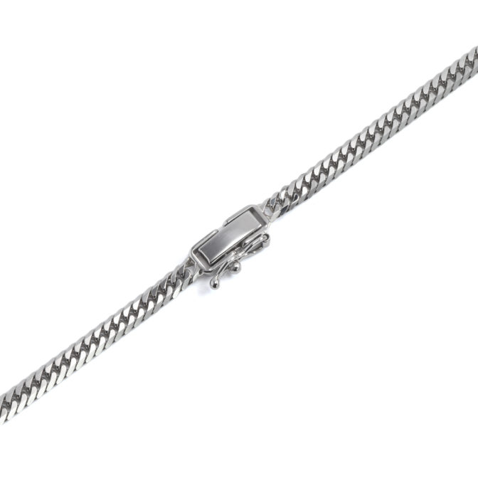 Pt850 喜平ネックレス 6面カット ダブル20g 50cm