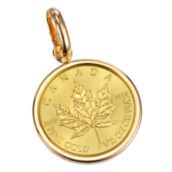 K24 メイプルリーフ コインペンダント シンプルバチカン