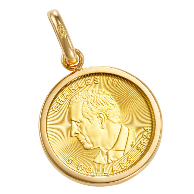 K24 メイプルリーフ コインペンダント シンプルバチカン