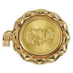 K24 メイプルリーフ コインペンダント デザインフレーム 刻印