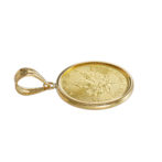 K24 純金 コインペンダント メイプルリーフ 1/10oz シンプルフレーム